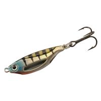 13 Fishing Flashbang Spoon Ice Fishing Lure, 3/8 oz. with 3-Pack Glow Sticks, Cosmic Perch