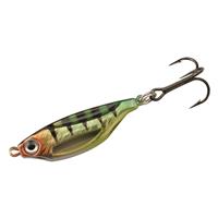 13 Fishing Flashbang Spoon Ice Fishing Lure, 3/8 oz. with 3-Pack Glow Sticks, Perch