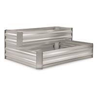 CASTLECREEK Galvanized Steel Stair Planter Box