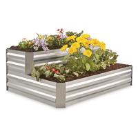 CASTLECREEK Galvanized Steel Stair Planter Box