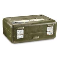 Rugged closure, hinges, and carrying strap