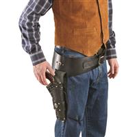 Durable top grain cowhide leather construction, ready for cowboy-action shooting