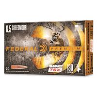 Federal Premium Barnes TSX, 6.5mm Creedmoor, Triple-Shock X HP, 130 Grain, 20 Rounds