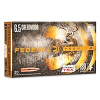 Federal Premium Barnes TSX, 6.5mm Creedmoor, Triple-Shock X HP, 130 Grain, 20 Rounds