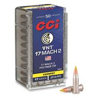 CCI .17 Hornady Mach 2, Speer VNT, 17 grain, 50 Rounds
