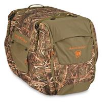 2 side zipper windows, main door can be rolled up and secured via toggles, or rolled down and zippered shut to button-up against the elements