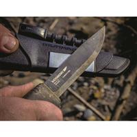 Diamond sharpener built into sheath