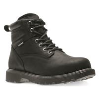 Wolverine Men's Floorhand Waterproof Steel Toe Work Boots, Black