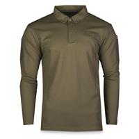 Mil-Tec Quick Dry Tactical Long Sleeve Polo Shirt - 711762, Military ...