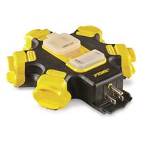 Prime 5-Outlet Outdoor Power Hub With 2 USB Ports