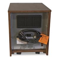 Power cord stores conveniently in back of unit