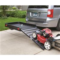 Folding ramp allows for easy loading/unloading