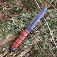 Leather-wrapped handle
