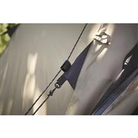 Guy lines secure tent