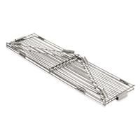 Stainless steel grate folds for easy portability