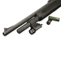Shown mounted on shotgun