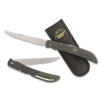 Folding, flexible fillet knife