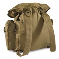 Upholstered straps on Olive Drab rucksack