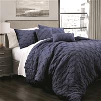 Ravello Pintuck Full/Queen Comforter 5Pc Set Bedding