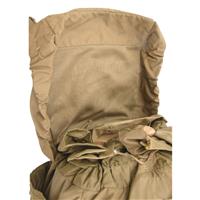 Drawstring cinch top closure with rain/dust flap