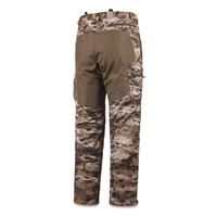 Abrasion-resistant material on knees and seat