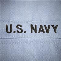U.S. Navy tag over chest pocket