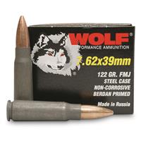 Wolf, 7.62x39mm, FMJ, 122 Grain, 20 Rounds