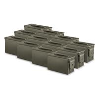 U.S. Military Surplus Waterproof M2A1 .50 Caliber Ammo Cans, 12 Pack, Used