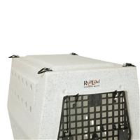 Secures kennel in truck bed or back seat (straps not included)