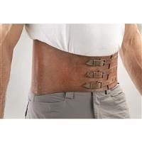 French Military Surplus Motorcycle Leather Back Brace, Like New