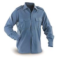 Italian Air Force Wool Blend Field Shirt, Like New - 715886, Military ...
