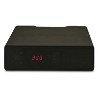 Tempered glass front panel with clock display