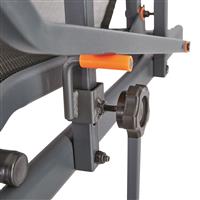 Adjustable, flip-up shooting rail