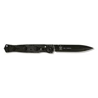 4.47" spear-point blade with black coating