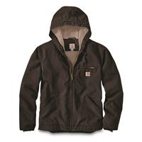 Carhartt Men&#039;s Washed Duck Sherpa-lined Jacket