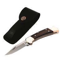 Includes leather sheath for easy carry, Brown