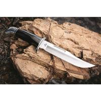 6" clip-point blade with satin finish