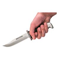 6" clip-point blade with satin finish