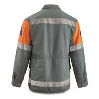 Flame-resistant aramid fabric with reflective strips