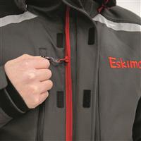 Front zipper with storm flap, Gunmetal Gray
