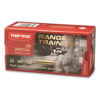 Norma Range & Training, .38 Special, FMJ, 158 Grain, 50 Rounds