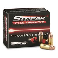 Streak Visual Ammunition, 9mm, FMJ, 115 Grain, 20 Rounds