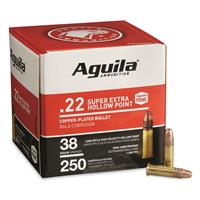 Aguila Super Extra High Velocity, .22LR, CPHP, 38 Grain, 250 Rounds