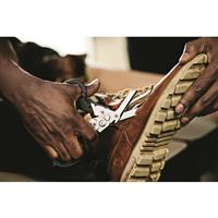 Serrations in sheers help grip materials for a strong, fast cut