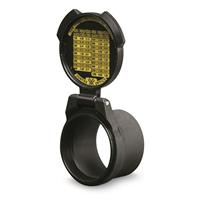 Snap-flat spring won't obstruct your line of sight