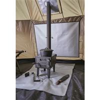 Includes stove jack and heat shield (stove sold separately)