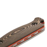 Richlite handle, with layers of orange G10