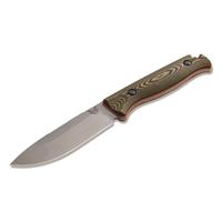 4.2" drop-point blade with satin finish