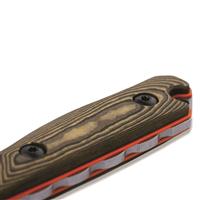 Richlite handle, with layers of orange G10