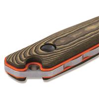 Richlite handle, with layers of orange G10
